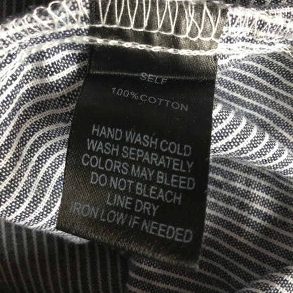 Lulu’s Off the Shoulder Gray‎ and White Railroad Stripe Crop Top S - Picture 9 of 11